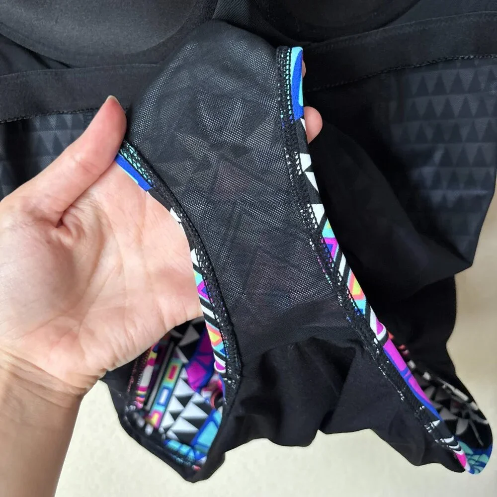 Swimsuits for All 14 Kaleidoscope Geometric Printed One Piece Swimsuit - Picture 14 of 14